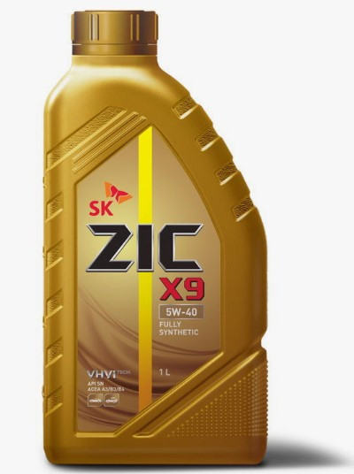 Масло мотор.  5W40 ZIC X9 SP A3/B4 пластик (1 л.) 1*12 шт.