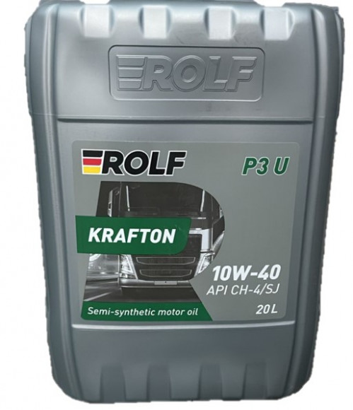 Масло мотор. ROLF KRAFTON P3 U SAE 10W40 API CH-4/SL (ПЛАСТИК) 20л