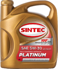 Масло мотор. SINTEC PLATINUM SAE 5W30 API SN/CF (4л) АКЦИЯ ароматизатор в подарок 1*4шт