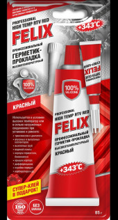 Профессиональный герметик-прокладка FELIX (красный) 85г (12шт) Профессиональный герметик-прокладка FELIX (красный) 85г (12шт)