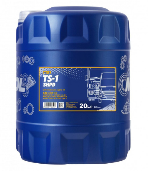 Масло мотор. 15W40 MANNOL TS-1  SHPD API CH-4/SL ACEA E7 ACEA A3/B4 (20л.)
