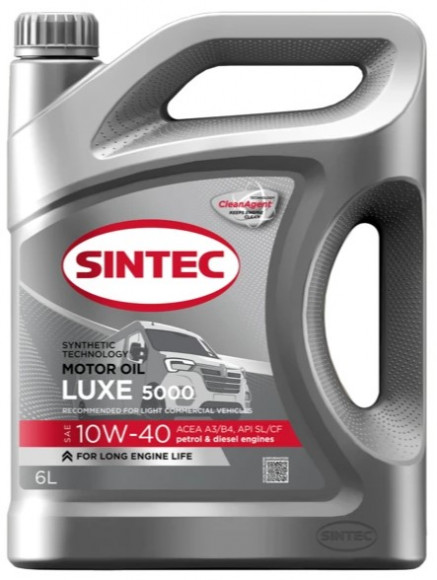 Масло мотор. 10W40 SINTEC LUXE 5000 A3/B4  SL/CF   (6л) 1*4шт