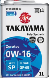 Масло мотор. 0W16 TAKAYAMA Zerotec ILSAC GF-6B SР (1л) металл 1*12шт Масло мотор. 0W16 TAKAYAMA Zerotec ILSAC GF-6B SР (1л) металл 1*12шт