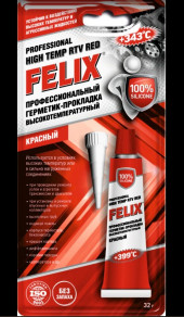 Профессиональный герметик-прокладка FELIX (красный) 32г (12шт) Профессиональный герметик-прокладка FELIX (красный) 32г (12шт)