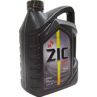 Масло мотор.  5W40 ZIC X7 API SP ACEA A3/B4 (синт.) (4 л.) пластик 1*4 шт.