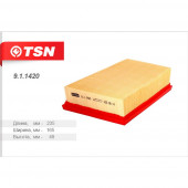 911420 Фильтр TSN воздушный NISSAN Qashqai (+2) 1.6i 2.0i 02.07-> X-Trail 911420 Фильтр TSN воздушный NISSAN Qashqai (+2) 1.6i 2.0i 02.07-> X-Trail