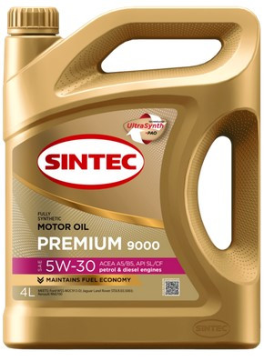 Масло мотор.  5W30 SINTEC PREMIUM 9000  A5/B5 API SL/CF   (4л) 1*4шт