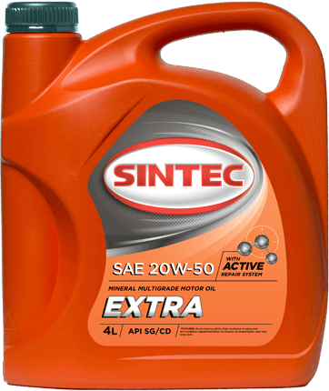 Масло мотор. SINTEC EXTRA SAE 20W50 API SG/CD 4л (1*4шт) Масло мотор. SINTEC EXTRA SAE 20W50 API SG/CD 4л (1*4шт)