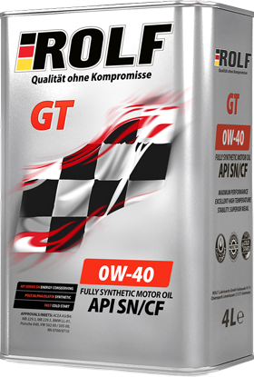 Масло мотор. ROLF GT SAE 0W40 API SN/CF 4л (1*4шт)
