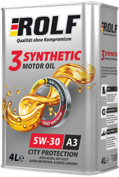 Масло мотор. ROLF 3-SYNTHETIC SAE 5W40 ACEA A3/B4 (4 л) 1*4шт