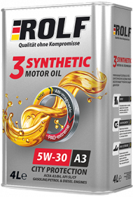 Масло мотор. ROLF 3-SYNTHETIC SAE 5W40 ACEA A3/B4 (4 л) 1*4шт