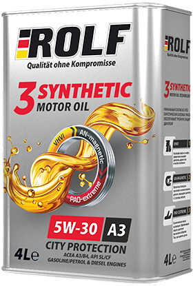 Масло мотор. ROLF 3-SYNTHETIC SAE 5W40 ACEA A3/B4 (4 л) 1*4шт