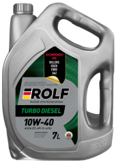 Масло мотор. 10W40 ROLF Turbo Diesel SAE E7 API Cl-4/Sl (7л) 1*2шт Масло мотор. 10W40 ROLF Turbo Diesel SAE E7 API Cl-4/Sl (7л) 1*2шт