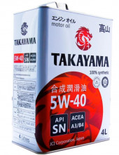 Масло моторное TAKAYAMA SAE 5W40 API SN/CF 4л (ЖБ) Масло моторное TAKAYAMA SAE 5W40 API SN/CF 4л (ЖБ)