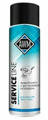 Жидкий ключ с дисульфидом молибдена AWM, в аэроз. уп. 650 мл (12шт)