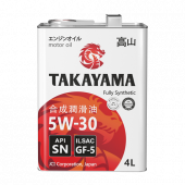 Масло моторное TAKAYAMA SAE 5W30 ILSAC GF-5 API SN 4л (ЖБ) Масло моторное TAKAYAMA SAE 5W30 ILSAC GF-5 API SN 4л (ЖБ)