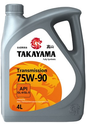 Масло трансм. 75W90 TAKAYAMA Transmission GL-4/GL-5 ПЛАСТИК (4л) 1*4шт Масло трансм. 75W90 TAKAYAMA Transmission GL-4/GL-5 ПЛАСТИК (4л) 1*4шт