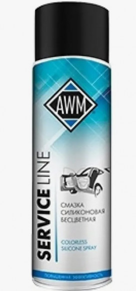 Смазка силиконовая бесцветная AWM, в аэроз. уп. 650 мл (12шт)
