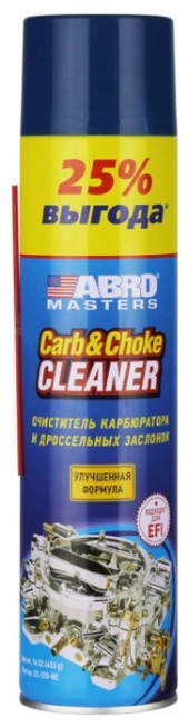 Очиститель карбюратора ABRO Masters PROF XL +60% (750 мл.) с распылителем 1*12 шт. (CC120SHRW) Очиститель карбюратора ABRO Masters PROF XL +60% (750 мл.) с распылителем 1*12 шт. (CC120SHRW)