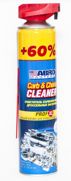 Очиститель карбюратора ABRO Masters PROF XL +60% (750 мл.) с распылителем 1*12 шт. (CC120SHRW)