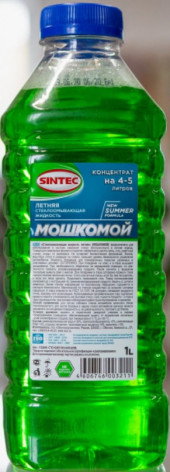 Летний омыватель стекол SINTEC "Мошкомой" КОНЦЕНТРАТ 1л (1*12шт) Летний омыватель стекол SINTEC "Мошкомой" КОНЦЕНТРАТ 1л (1*12шт)
