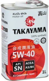 Масло моторное TAKAYAMA SAE 5W40 API SN/CF 1л (ЖБ) Масло моторное TAKAYAMA SAE 5W40 API SN/CF 1л (ЖБ)