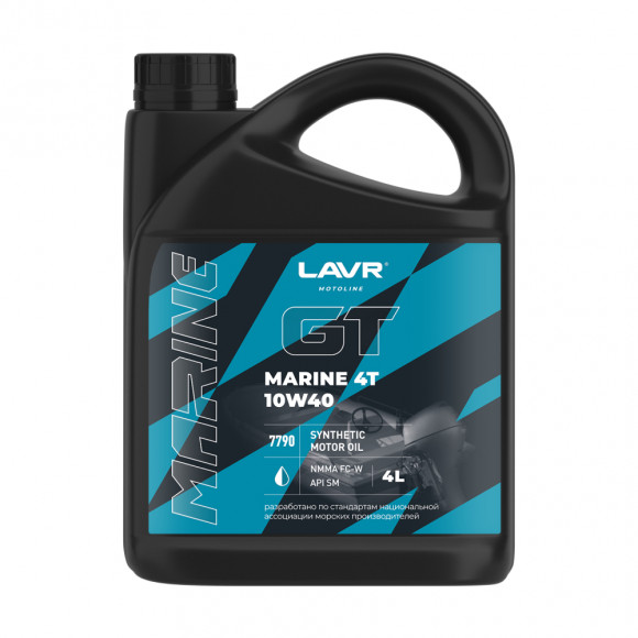 Ln7790 Масло мотор. 4Т 10W40 SM LAVR MOTO GT Marine 4л 1*4шт