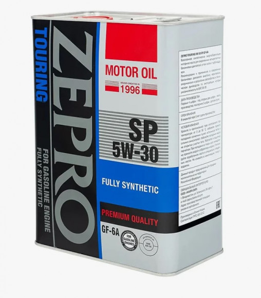 Масло мотор. 5W30 ZEPRO Touring SP GF-6A металл (4 л.) 1*6 шт. Масло мотор. 5W30 ZEPRO Touring SP GF-6A металл (4 л.) 1*6 шт.