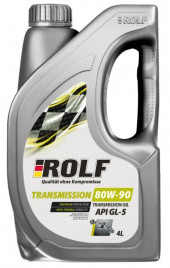 Масло трансм. ROLF Transmission SAE 80W90 API GL-5 ПЛАСТИК 4л (1*4шт)