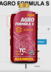 Масло мотор. 2-Takt MANNOL для двухтакт. двиг. с/х техники синт Agro Formula S TC 7858  (1л.) 1*20шт