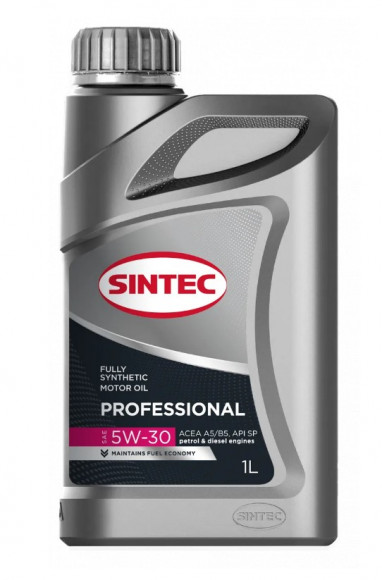 Масло мотор. SINTEC PROFESSIONAL SAE 5W30 ACEA А5/В5 1л (1*12шт)