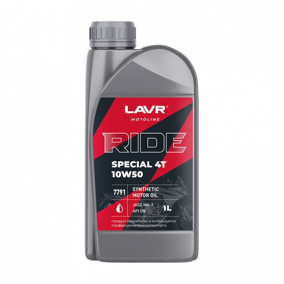 Ln7791 Масло мотор. 4Т 10W50 SN RIDE SPECIAL, LAVR MOTO 1 л 1*16шт