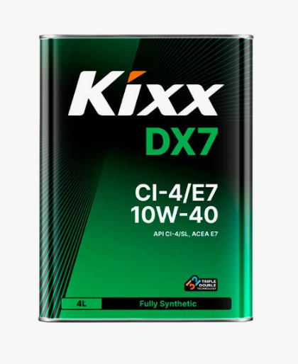 Масло мотор. 10W40 Kixx DX7 CI-4/SL E7-12 металл (4 л.) 1*4 шт.