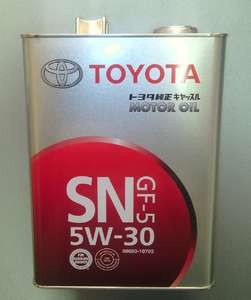 Масло мотор.Toyota  5W30 SN/CF GF-5(Japan) (4л) (ЖБ) 1*6шт.