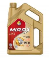 Масло мотор. MIRAX MX9 SAE 0W-20 ILSAC GF-6A API SP (4л.) 1*4шт. Масло мотор. MIRAX MX9 SAE 0W-20 ILSAC GF-6A API SP (4л.) 1*4шт.