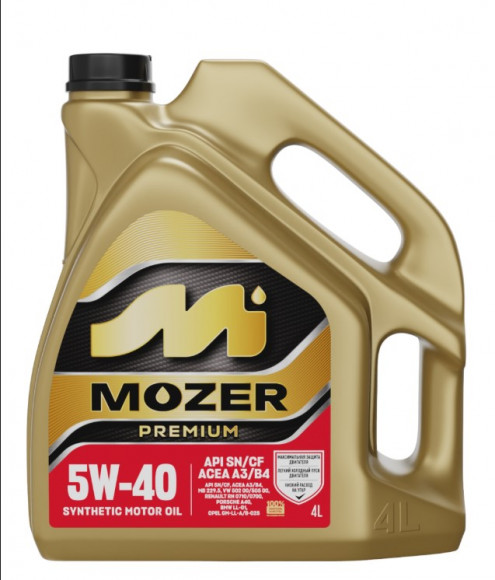 Масло мотор. 5w40 MOZER Premium SN/CF(синтетика) 4л Масло мотор. 5w40 MOZER Premium SN/CF(синтетика) 4л