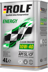 АКЦИЯ Масло мотор. 10W40 ROLF Energy SL/CF Акция 4л по цене 3л (4л) 1*4шт АКЦИЯ Масло мотор. 10W40 ROLF Energy SL/CF Акция 4л по цене 3л (4л) 1*4шт