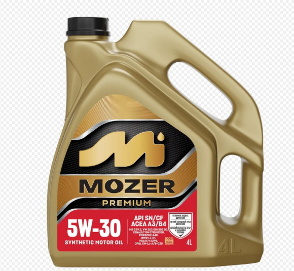Масло мотор. 5w30 MOZER Premium SN/CF А3/В4 (синтетика) 4л Масло мотор. 5w30 MOZER Premium SN/CF А3/В4 (синтетика) 4л