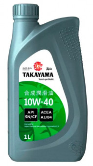 Масло моторное TAKAYAMA SAE 10W-40, API SN/CF ПЛАСТИК (1л) 1*12шт Масло моторное TAKAYAMA SAE 10W-40, API SN/CF ПЛАСТИК (1л) 1*12шт