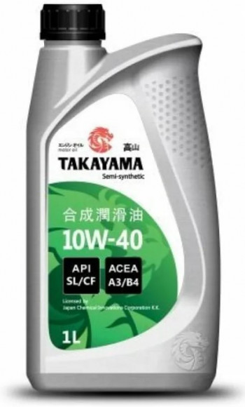 Масло моторное TAKAYAMA SAE 10W-40, API SN/CF ПЛАСТИК (1л) 1*12шт