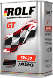 АКЦИЯ Масло мотор. 5W30 ROLF GT C3 SN/CF Акция 4л по цене 3л (4л) 1*4шт АКЦИЯ Масло мотор. 5W30 ROLF GT C3 SN/CF Акция 4л по цене 3л (4л) 1*4шт
