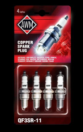 Свечи зажигания AWM QF3SR-11, медь, блистер (4 шт) Свечи зажигания AWM QF3SR-11, медь, блистер (4 шт)