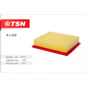 91242 Фильтр TSN воздушный VOLKSWAGEN GOLF III VENTO 91242 Фильтр TSN воздушный VOLKSWAGEN GOLF III VENTO