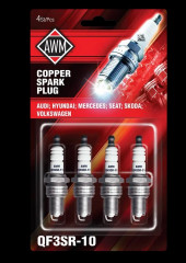 Свечи зажигания AWM QF3SR-10, медь, блистер (4 шт) Свечи зажигания AWM QF3SR-10, медь, блистер (4 шт)