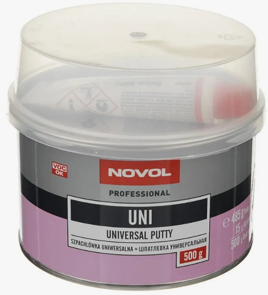 Шпатлевка Uni (универсал. полиэф.) (0,5 кг) (Novol) 1*18шт