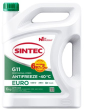 АКЦИЯ Антифриз A-40 Sintec Euro G11 (зеленый)  (6 кг) Акция 6кг по цене 5кг 1*3шт