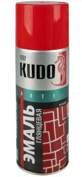 KUDO Эмаль универсальная Красная Глянцевая KU-1003