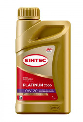 Масло мотор. SINTEC PLATINUM 7000 SAE 0W20 API SP, ILSAC GF-6  (1л) 1*12шт Масло мотор. SINTEC PLATINUM 7000 SAE 0W20 API SP, ILSAC GF-6  (1л) 1*12шт