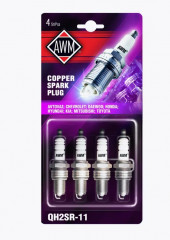 Свечи зажигания AWM QH2SR-11, медь, блистер (4 шт) Свечи зажигания AWM QH2SR-11, медь, блистер (4 шт)