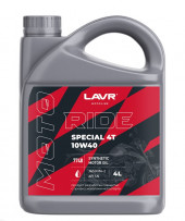Ln7748 Масло мотор. 4T 10W40 SN LAVR MOTO RIDE SPECIAL, (4 л) 1*4 шт